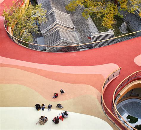 Mad Tops Beijing Kindergarten With Red Rooftop Playground