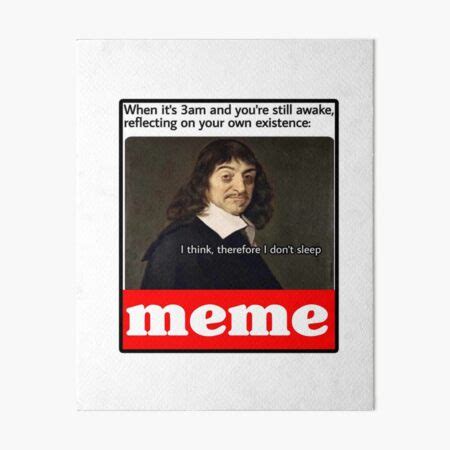 "Philosopher René Descartes Quotes - Original Funny Internet Meme" Art Board Print for Sale by ...