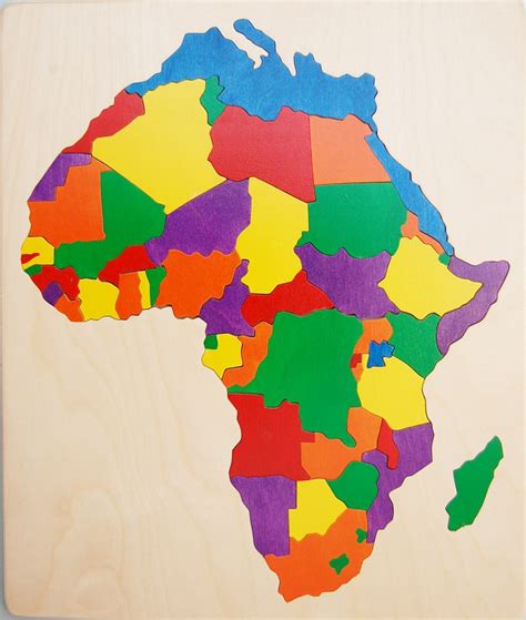 Wooden map puzzle of Africa a wonderful educational toy for