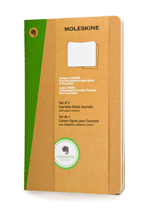 Zestaw 2 zeszytów Moleskine Evernote L duże 13x21 cm w Linie Piaskowo