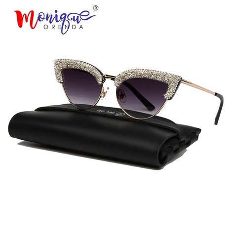 Fashion Cat Eye Sunglasses Women Brand Designer Vintage Half Frame