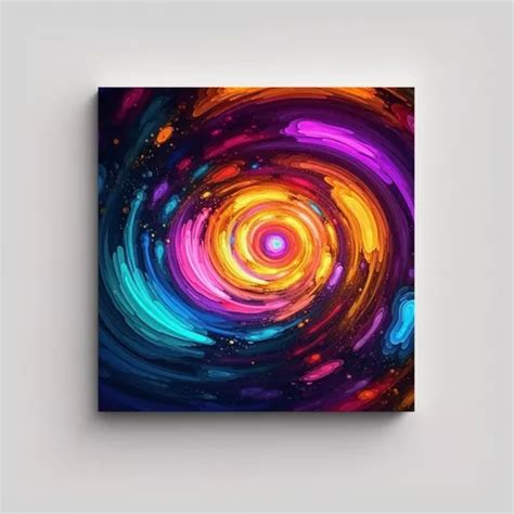 20x20cm Cuadros Abstractos 4k En Colores Vivos Y Neon Flores Cuotas