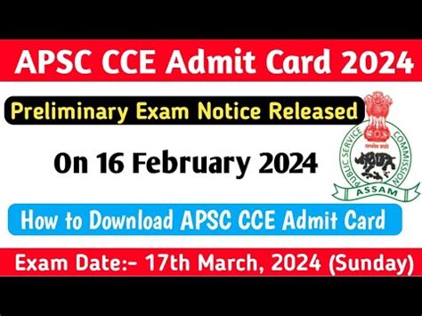 Apsc Cee Admit Card Apsc Cee Admit Card Released Apsc