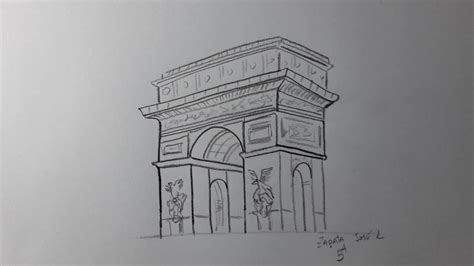 Cómo dibujar el Arco de Triunfo How to draw the Arc de Triomphe YouTube