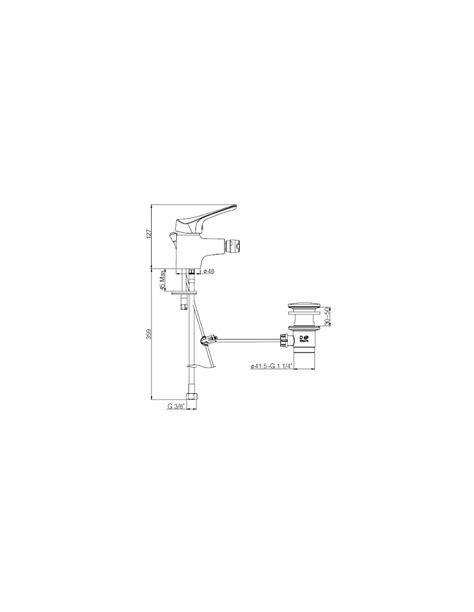 Set Rubinetti Piralla Per Lavabo E Bidet Con Scarico Automatico Serie