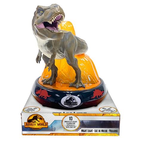 Jurassic Nattlampa D Lampa Figur Natt Dinosaurie World