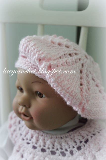 Lacy Crochet Babytoddler Berets Free Crochet Pattern