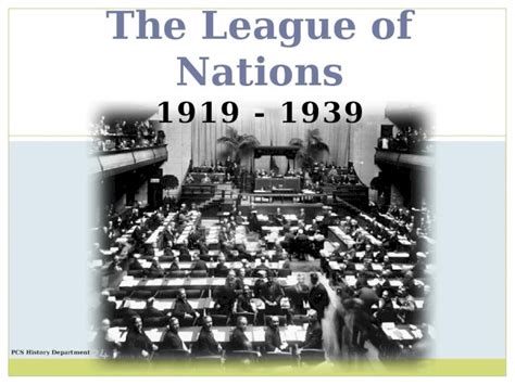 Pptx Cambridge Igcse As History The League Of Nations