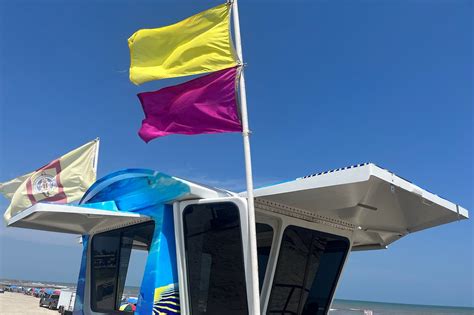 Why purple flags are being flown on shores of Texas beaches