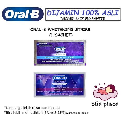 Jual Crest Oral B D Whitestrips Whitening Strip Strips Pemutih Gigi