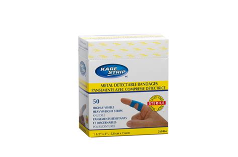 Kare Strip™ Blue Metal Detectable Knuckle Bandages 50s Per Box