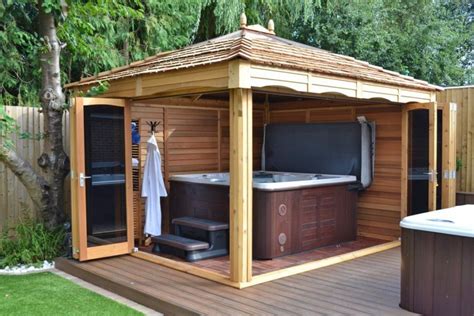 Hot Tub Pergola - Design Ideas, DIY Building Costs + 60 Photos