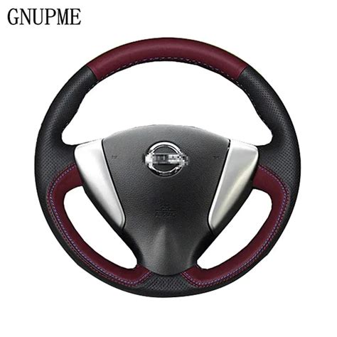 Gnupme Diy Customized Name Hand Stitched Black Genuine Leather Car