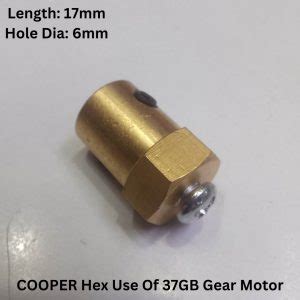 Hex Motor Shaft Coupling 6mm Brass Hex Coupler 18mm Length