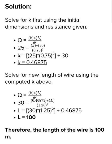 1 The Electrical Resistance Of A Wire Varies Directly As Its Length And