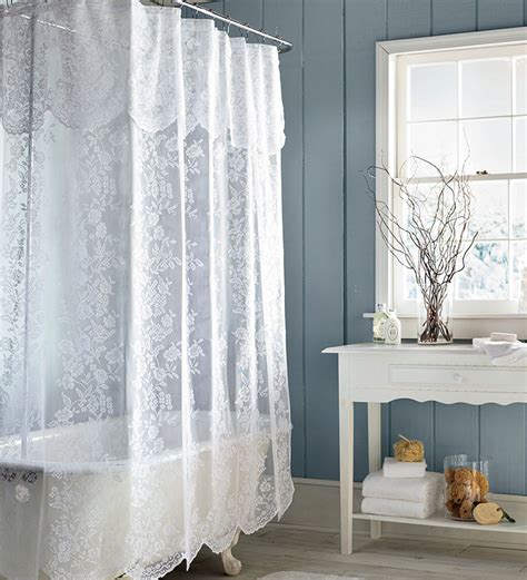 Lace Shower Curtain Furniture Ideas Deltaangelgroup