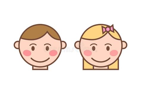 Happy Cartoon Laughing Boy And Girl Character Happy Boy And Girl Face