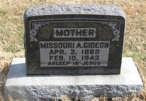 Missouri Ann Clevenger Gideon 1869 1943 Find A Grave Memorial