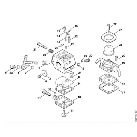 Stihl HT 70 Pole Pruner HT70 Parts Diagram E Carburetor C1Q S28C