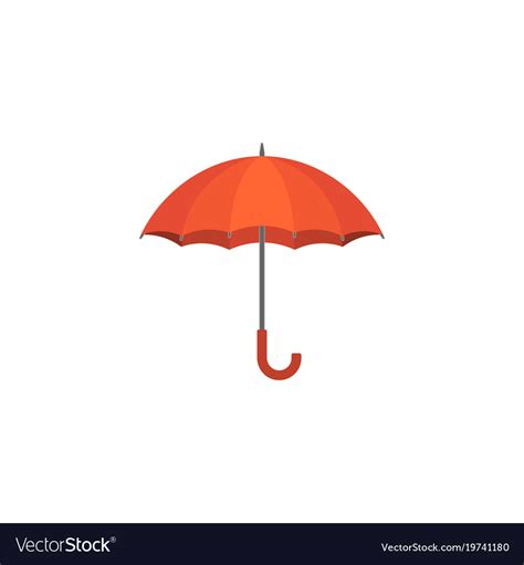 Red Umbrella Icon Flat Design Royalty Free Vector Image