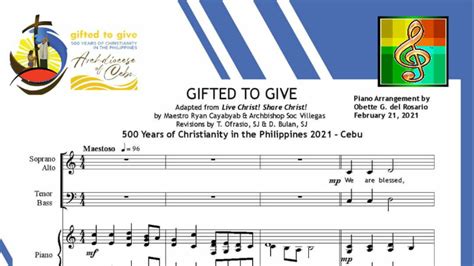 Gifted To Give Official Theme Song For The 500 Years Of Christianity