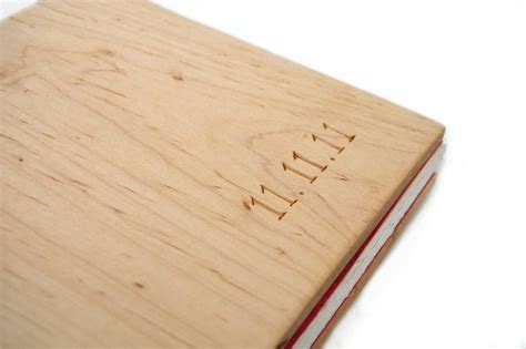 Hand Made Custom Wedding Guest Book With Carved Wood Covers