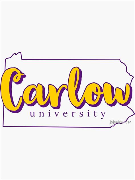 Carlow University State Outline Sticker For Sale By Jojoeldancer