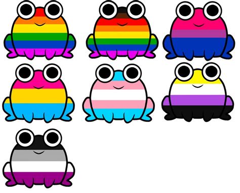 Lgbtq Pride Flag Frog Stickers Etsy