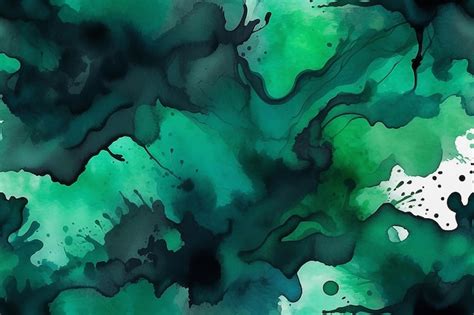 Premium Photo Black Emerald Jade Green Abstract Pattern Watercolor