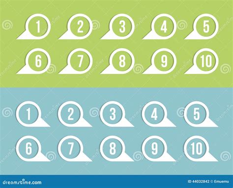 Labels With Numbers Stock Vector Illustration Of Sticker 44032842