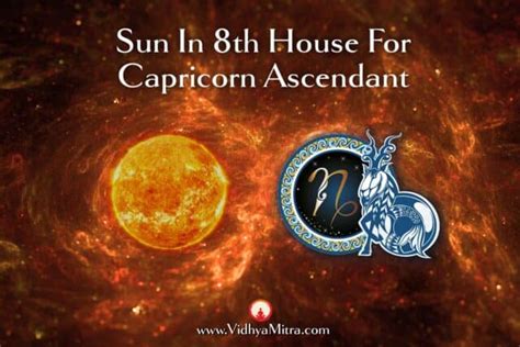 Sun In 8th House For Capricorn Ascendant In Astrology Vidhya Mitra