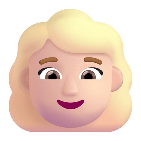 Woman Blonde Hair D Light Icon Fluentui Emoji D Iconpack Microsoft