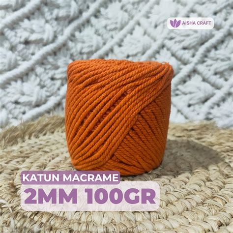 Jual Tali Katun Macrame Warna Mm Gr Ply Shopee Indonesia