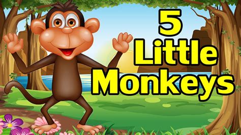 Five Little Monkeys Jumping On The Bed Finger Play Song For Children