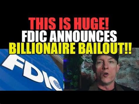 ALERT HUGE ANNOUNCEMENT FDIC DECLARES BILLIONAIRE BAIL OUT FOR SVB