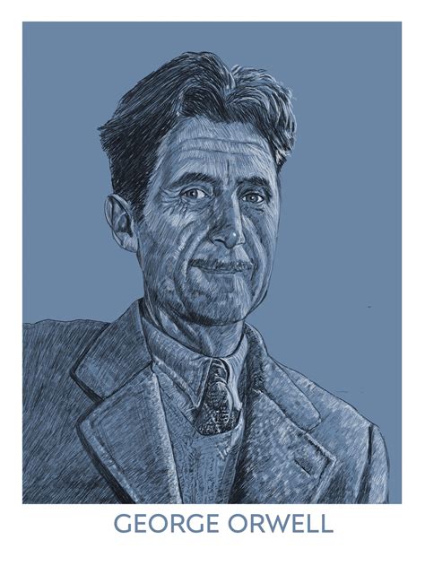 George Orwell Author Poster, Writer Gift, Literary Poster, Classroom ...