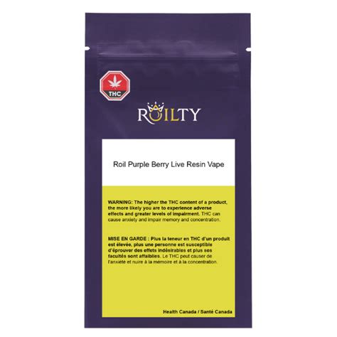 Extracts Inhaled Sk Roilty Roil Purple Berry Live Resin Thc 510