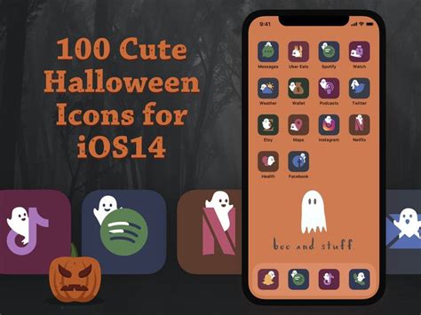 Wall Hangings Home Living Ios App Icons Hand Drawn Halloween App