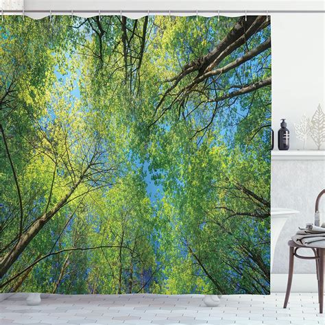 Amazon Ambesonne Forest Shower Curtain Summer Branches Tranquil