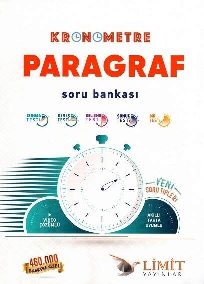 Limit Yayınları Kronometre Paragraf Soru Bankası Kitapİşler İşler