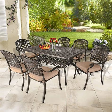 Bloomsbury Market Akshara Rectangular Person Outdoor Dining Set