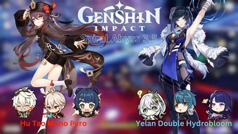 Genshin Impact C R Hu Tao Mono Pyro C Yelan Double Hydrobloom