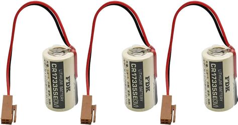 BATTEMALL 3 Pack FDK CR17335SE 3V 1800mah 2 3A For FDK CR17335SE 3V