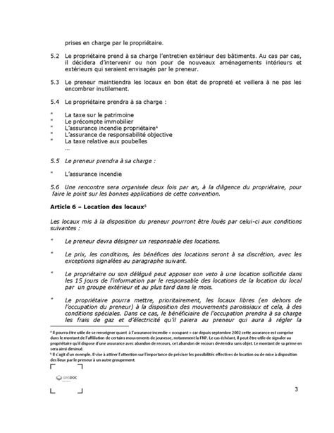 Modele De Convention D Occupation Belgique Doc Pdf Page Sur