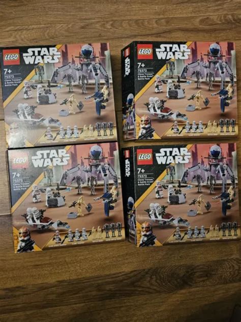 LEGO STAR WARS Clone Trooper Battle Droid Battle Pack 75372 X 4 No