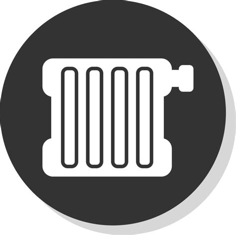 Radiator Glyph Shadow Circle Icon Design Vector Art At Vecteezy