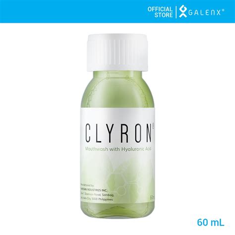 Clyron Mouthwash With Hyaluronic Acid And Chlorhexidine 60 Ml Shopee