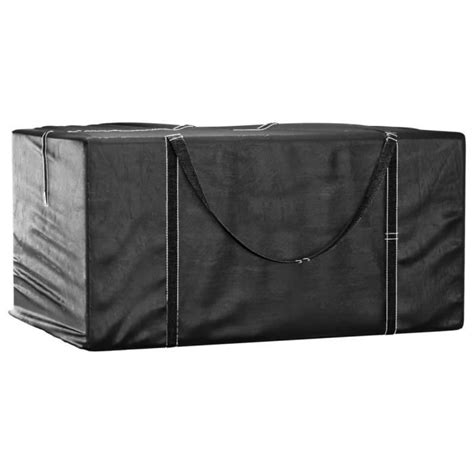 Atyhao Sac De Rangement Pour Coussins De Jardin Noir 150x75x75 Cm PE