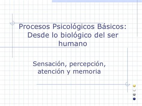 Procesos Psicológicos Básicos Procesos Psicologicos Basicos Temas De Psicologia Psicologa