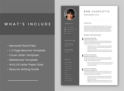 Best Microsoft Word Modern Cv Resume Template With Cover Letter